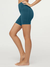 Aeraflex High-Rise Active Biker Short - Sea Blue