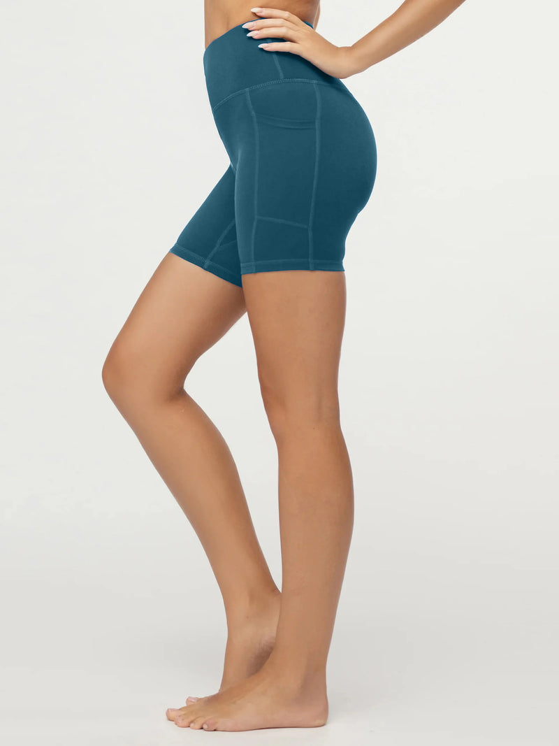 Aeraflex High-Rise Active Biker Short - Sea Blue