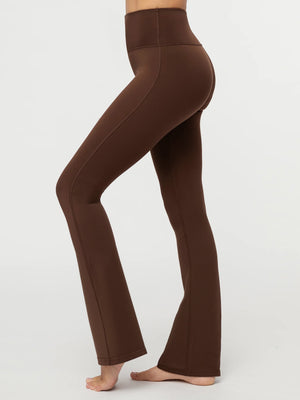 Aeraflex High-Rise Flared Yoga Pants - Brown