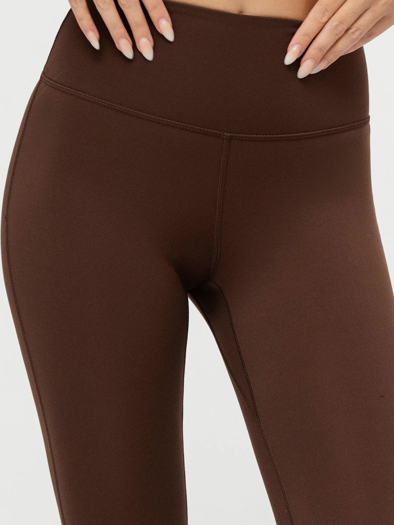 Aeraflex High-Rise Flared Yoga Pants - Brown