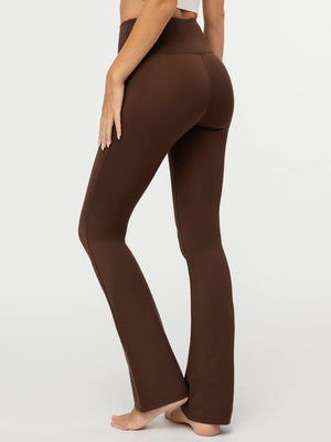 Aeraflex High-Rise Flared Yoga Pants - Brown