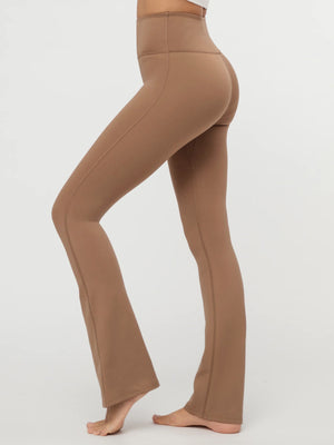 Aeraflex High-Rise Flared Yoga Pants - Mocha