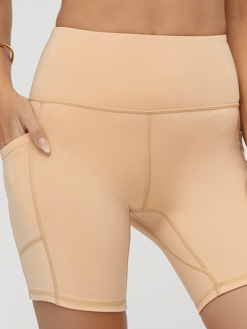 Aeraflex High-Rise Active Biker Short - Nude