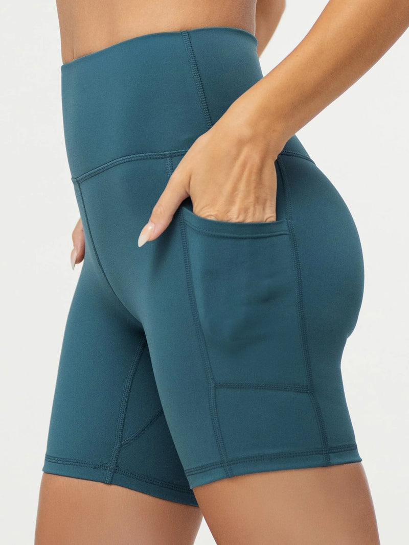 Aeraflex High-Rise Active Biker Short - Sea Blue