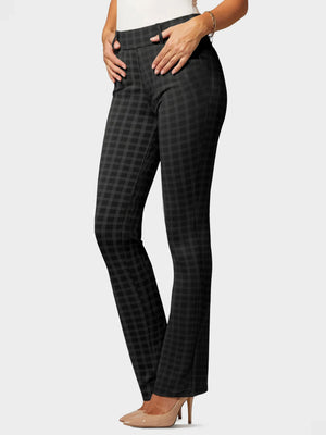 Uplift High-Rise Bootcut Stretch Slacks with Pockets - Book Smart