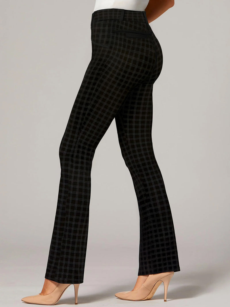 Uplift High-Rise Bootcut Stretch Slacks with Pockets - Book Smart