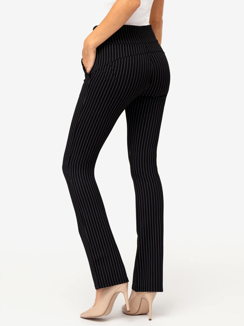 Lift Ponte Knit Flared Dress Pants with Pockets - All Pinned Up