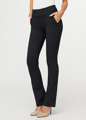 Lift Ponte Knit Flared Dress Pants with Pockets - All Pinned Up