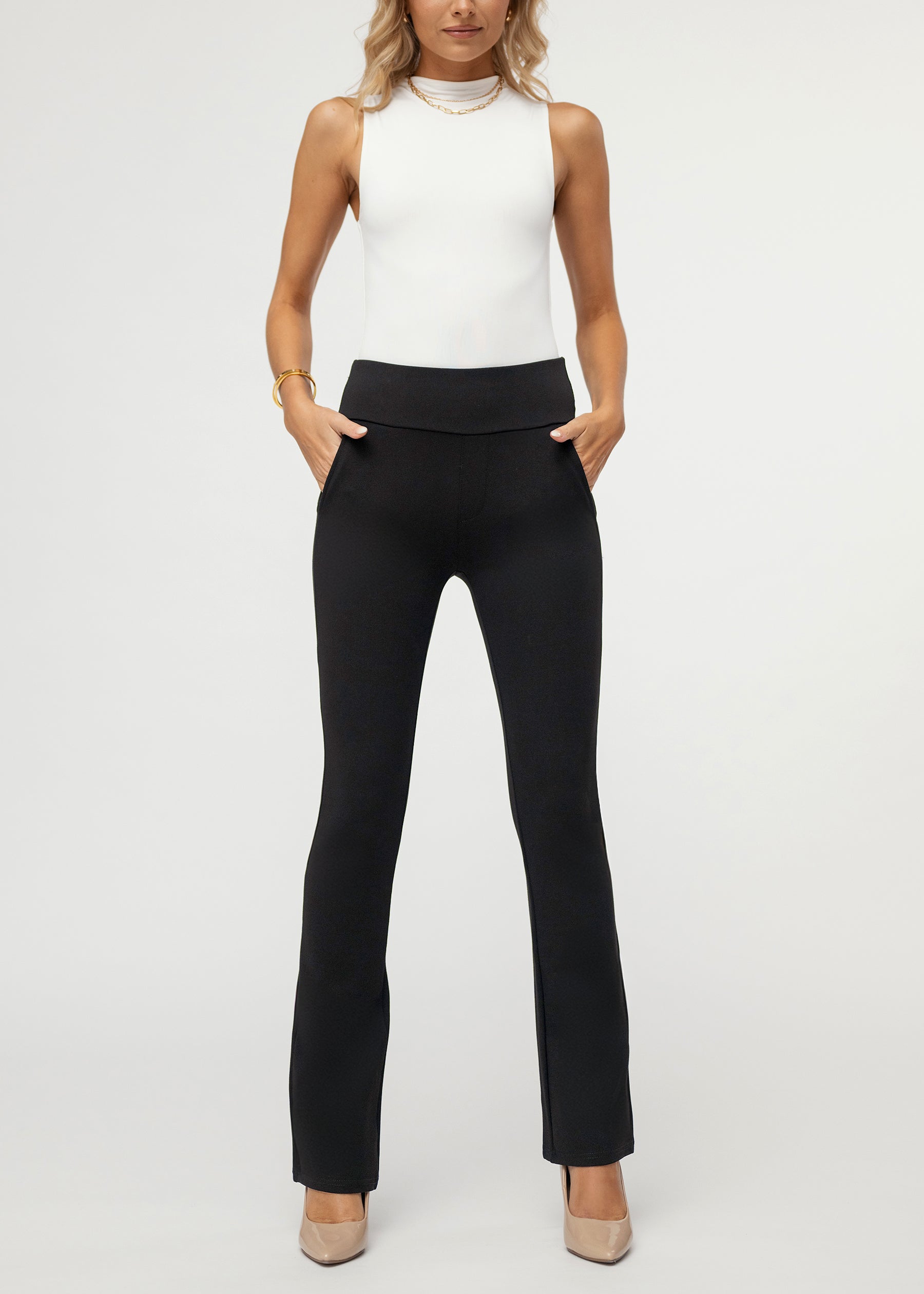 Flared Stretch Slacks - Conceited Co.