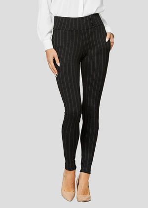Innovate High-Rise Slim Stretch Slacks with Pockets - Penciled In