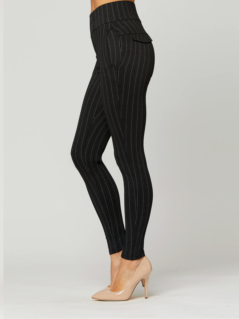 Innovate High-Rise Slim Stretch Slacks with Pockets - Penciled In