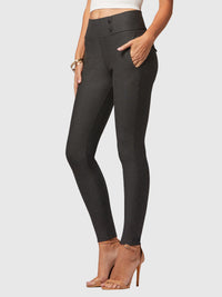 Innovate High-Rise Slim Stretch Slacks with Pockets - Charcoal Grey