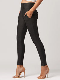 Innovate High-Rise Slim Stretch Slacks with Pockets - Charcoal Grey