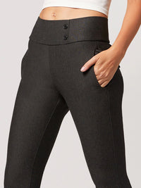 Innovate High-Rise Slim Stretch Slacks with Pockets - Charcoal Grey