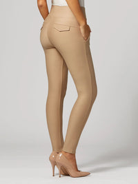 Innovate High-Rise Slim Stretch Slacks with Pockets - Beige Nude