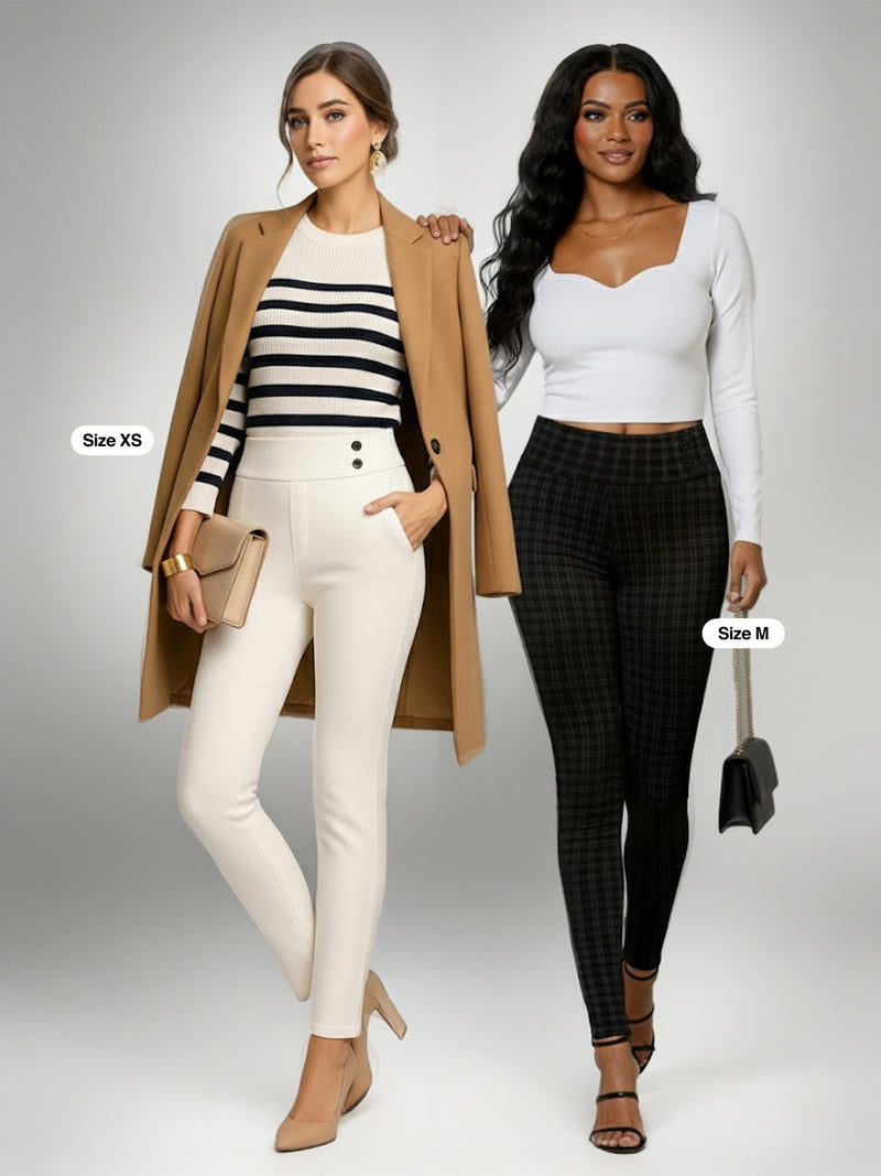 Innovate High-Rise Slim Stretch Slacks with Pockets - Off-White