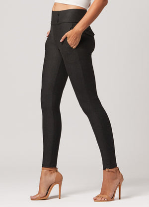 Innovate High-Rise Slim Stretch Slacks with Pockets - Charcoal Grey