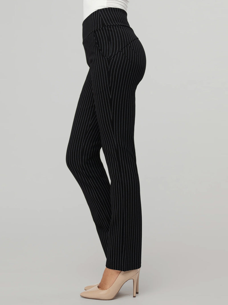 Essence Ponte Knit Straight Fit Dress Pants with Pockets - All Pinned Up