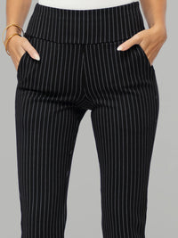 Essence Ponte Knit Straight Fit Dress Pants with Pockets - All Pinned Up