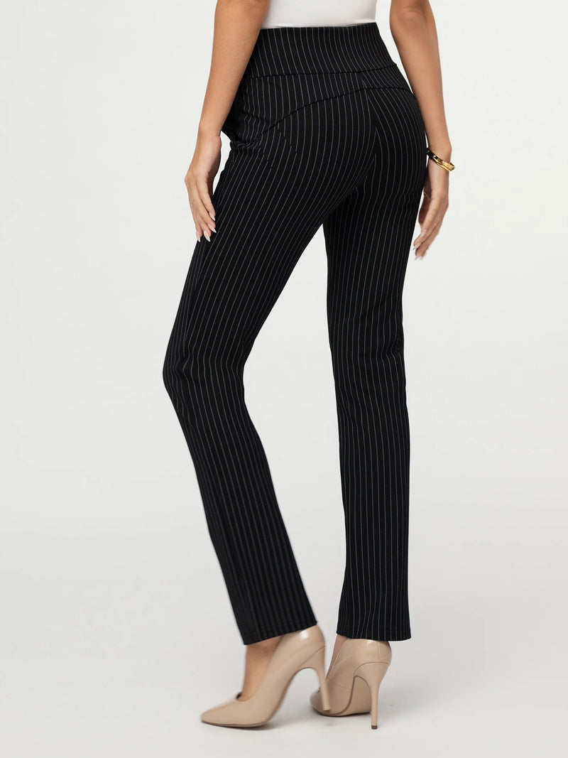 Essence Ponte Knit Straight Fit Dress Pants with Pockets - All Pinned Up