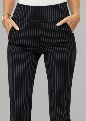 Essence Ponte Knit Straight Fit Dress Pants with Pockets - All Pinned Up