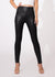 Celeste High-Waisted Faux Leather Leggings - Black