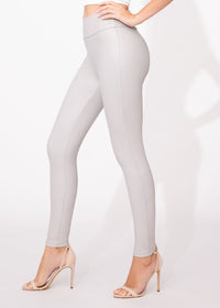 Celeste High-Waisted Faux Leather Leggings - Off White