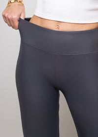 Celeste High-Waisted Faux Leather Pants - Forged Iron