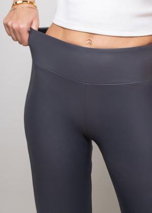 Celeste High-Waisted Faux Leather Pants - Forged Iron