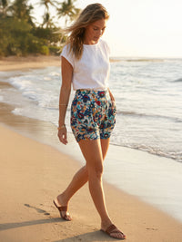 Emma Ultra Soft High Waist Harem Shorts with Pockets - Bloomsfield