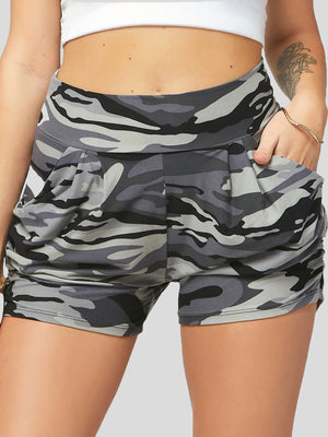 Emma Ultra Soft High Waist Harem Shorts with Pockets - In Plain Sight