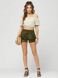 Emma Ultra Soft High Waist Harem Shorts with Pockets - AWOL