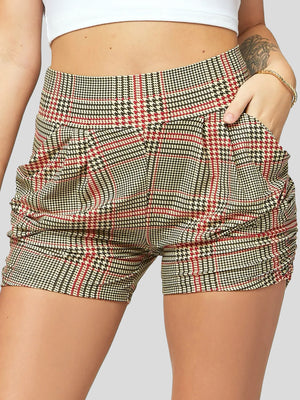 Emma Ultra Soft High Waist Harem Shorts with Pockets - Rain Check