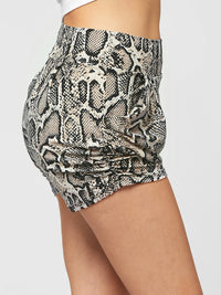 Emma Ultra Soft High Waist Harem Shorts with Pockets - Snakebite