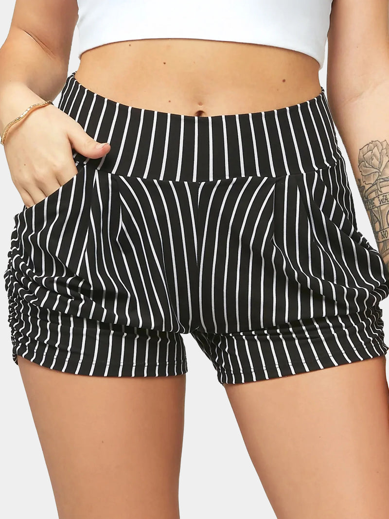 Emma Ultra Soft High Waist Harem Shorts with Pockets - Out of Line