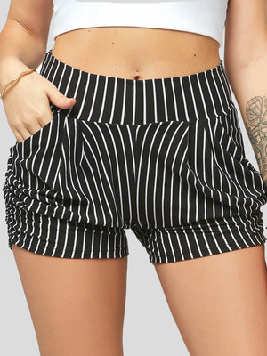 Emma Ultra Soft High Waist Harem Shorts with Pockets - Out of Line