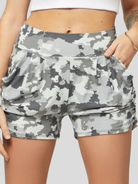 Emma Ultra Soft High Waist Harem Shorts with Pockets - Incognito