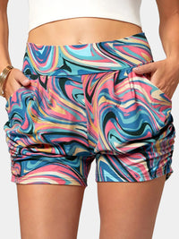 Emma Ultra Soft High Waist Harem Shorts with Pockets - Fusion