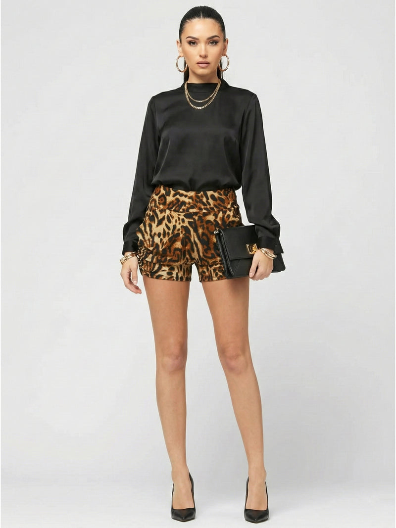 Emma Ultra Soft High Waist Harem Shorts with Pockets - Wild About You
