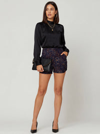 Emma Ultra Soft High Waist Harem Shorts with Pockets - Fleur