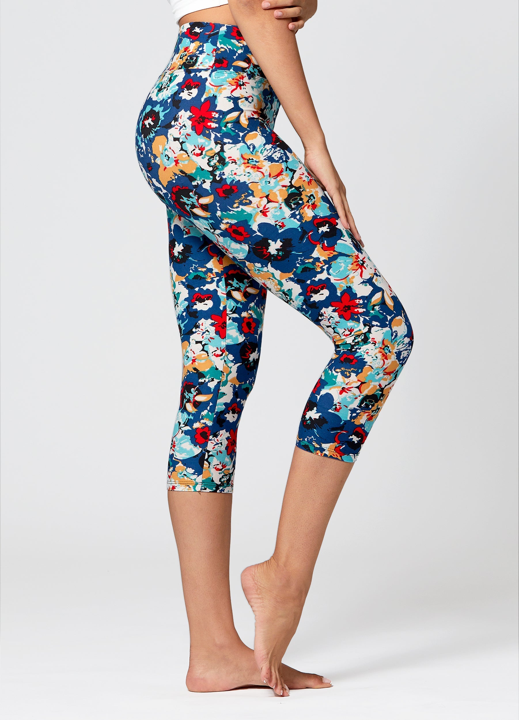 Chloe Ultra Soft 3" High Waist Capri Leggings - Bloomsfield