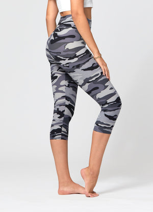 Chloe Ultra Soft 3" High Waist Capri Leggings - In Plain Sight