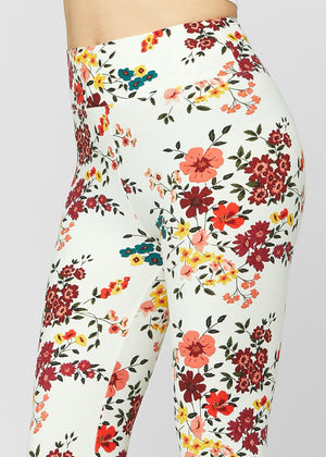 Chloe Ultra Soft 3" High Waist Capri Leggings - Garden Party