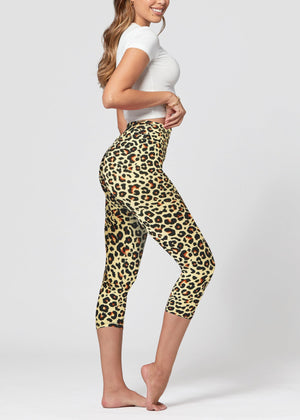 Chloe Ultra Soft 3" High Waist Capri Leggings - Running Wild