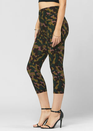 Chloe Ultra Soft 3" High Waist Capri Leggings - Dark Knight