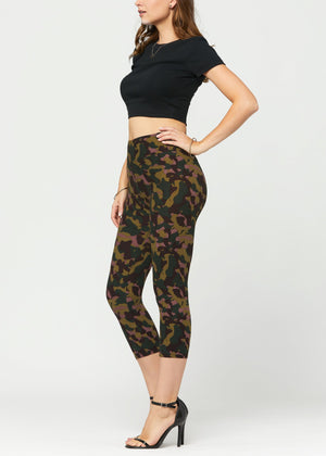 Chloe Ultra Soft 3" High Waist Capri Leggings - Dark Knight