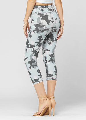Chloe Ultra Soft 3" High Waist Capri Leggings - Peek-a-boo