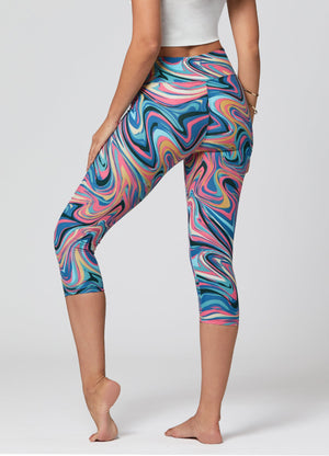 Chloe Ultra Soft 3" High Waist Capri Leggings - Fusion