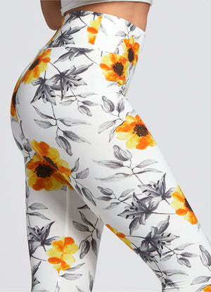 Chloe Ultra Soft 3" High Waist Capri Leggings - Blooming