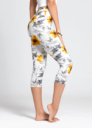Chloe Ultra Soft 3" High Waist Capri Leggings - Blooming